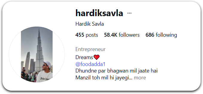 Hardik Savla growth